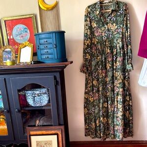 🌲🌸🌼🪻Floral Long Sleeve Maxi Dress